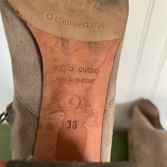 L’Autre Chose Over the Knee Boots in Light Taupe Suede *Italy* - Picture 8 of 13